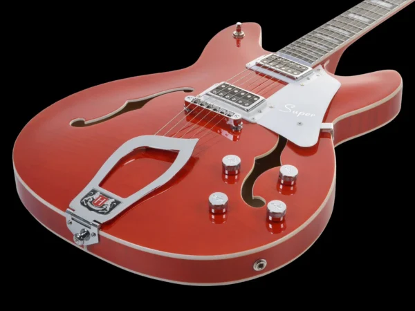 Hagstrom SUVIK-DDL半空心電吉他 酒紅虎紋漸層