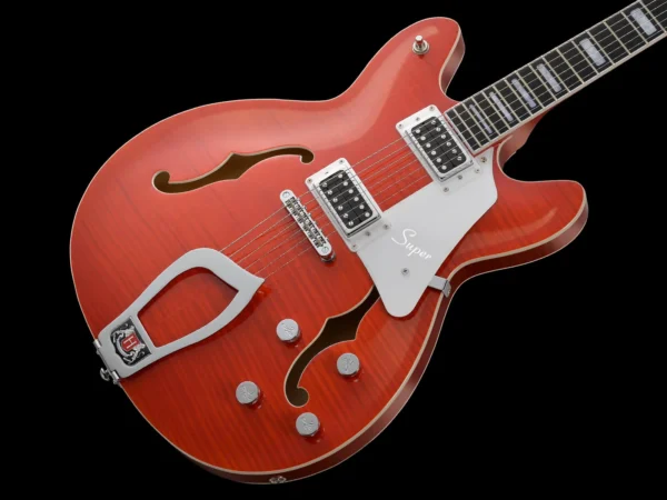 Hagstrom SUVIK-DDL半空心電吉他 酒紅虎紋漸層