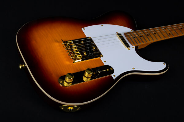 Jet Guitars JT600BSG單雙Tele電吉他 虎紋漸層金 Richie Kotzen style