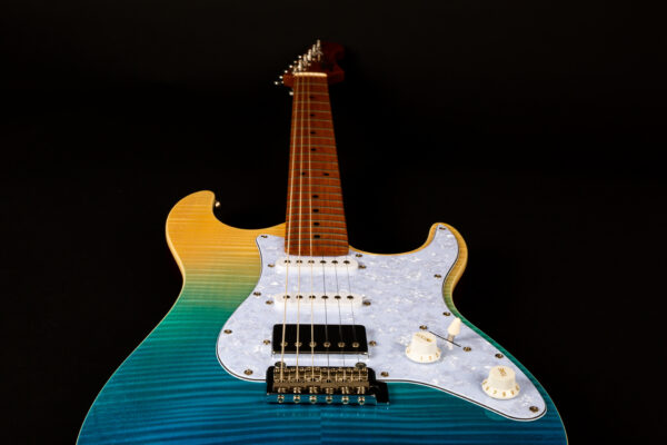 Jet Guitars JS450TBL 單單雙電吉他 藍黃海洋虎紋楓木漸層