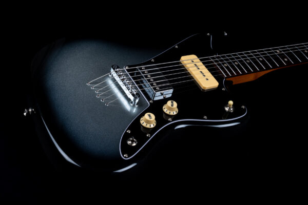 Jet Guitars JJ350 Baritone Moonburst Jazzmaster P90中音電吉他銀灰漸層