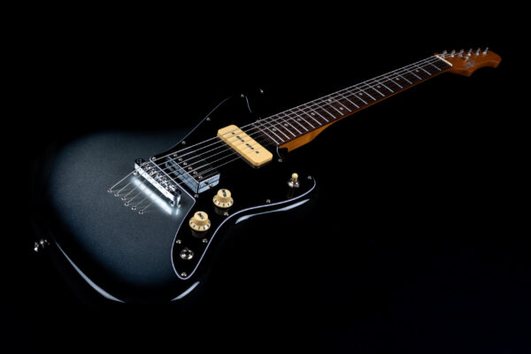 Jet Guitars JJ350 Baritone Moonburst Jazzmaster P90中音電吉他銀灰漸層