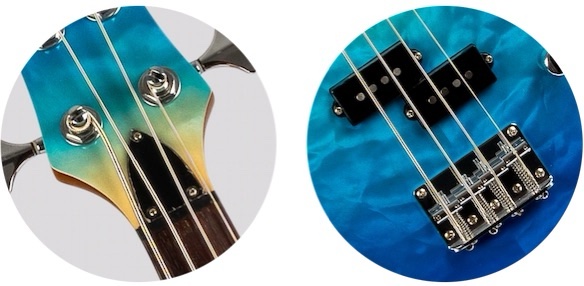 FLIGHT ROCK UKULELE MINI BASS TBL23吋PB迷你電貝斯 海洋漸層