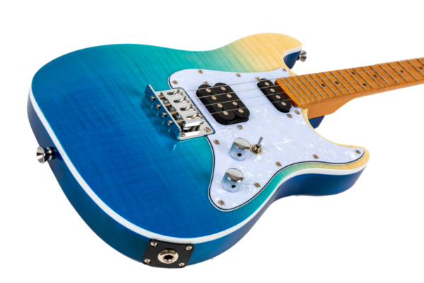 FLIGHT ROCK PATHFINDER TENOR TBL  ST 實心電烏克麗麗 電吉他虎紋楓木黃藍漸層