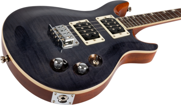 FLIGHT ROCK VANGUARD TENOR TBK PRS型實心電烏克麗麗 虎紋楓木黑灰漸層