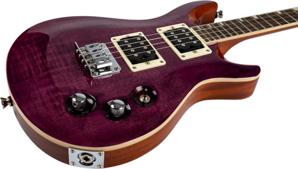 FLIGHT ROCK UKULELE VANGUARD TENOR TPP PRS型實心電烏克麗麗 虎紋楓木紫色漸層