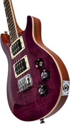 FLIGHT ROCK UKULELE VANGUARD TENOR TPP PRS型實心電烏克麗麗 虎紋楓木紫色漸層