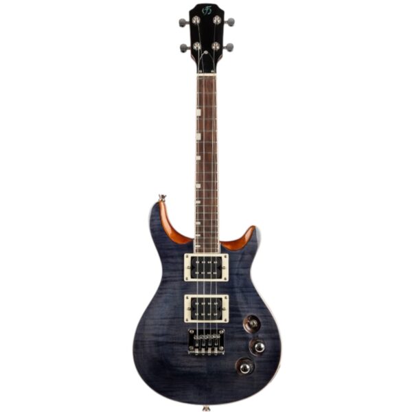 FLIGHT ROCK VANGUARD TENOR TBK PRS型實心電烏克麗麗 虎紋楓木黑灰漸層