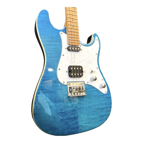 FLIGHT ROCK PATHFINDER BARITONE OBL 實心電烏克麗麗 電吉他虎紋楓木海洋漸層