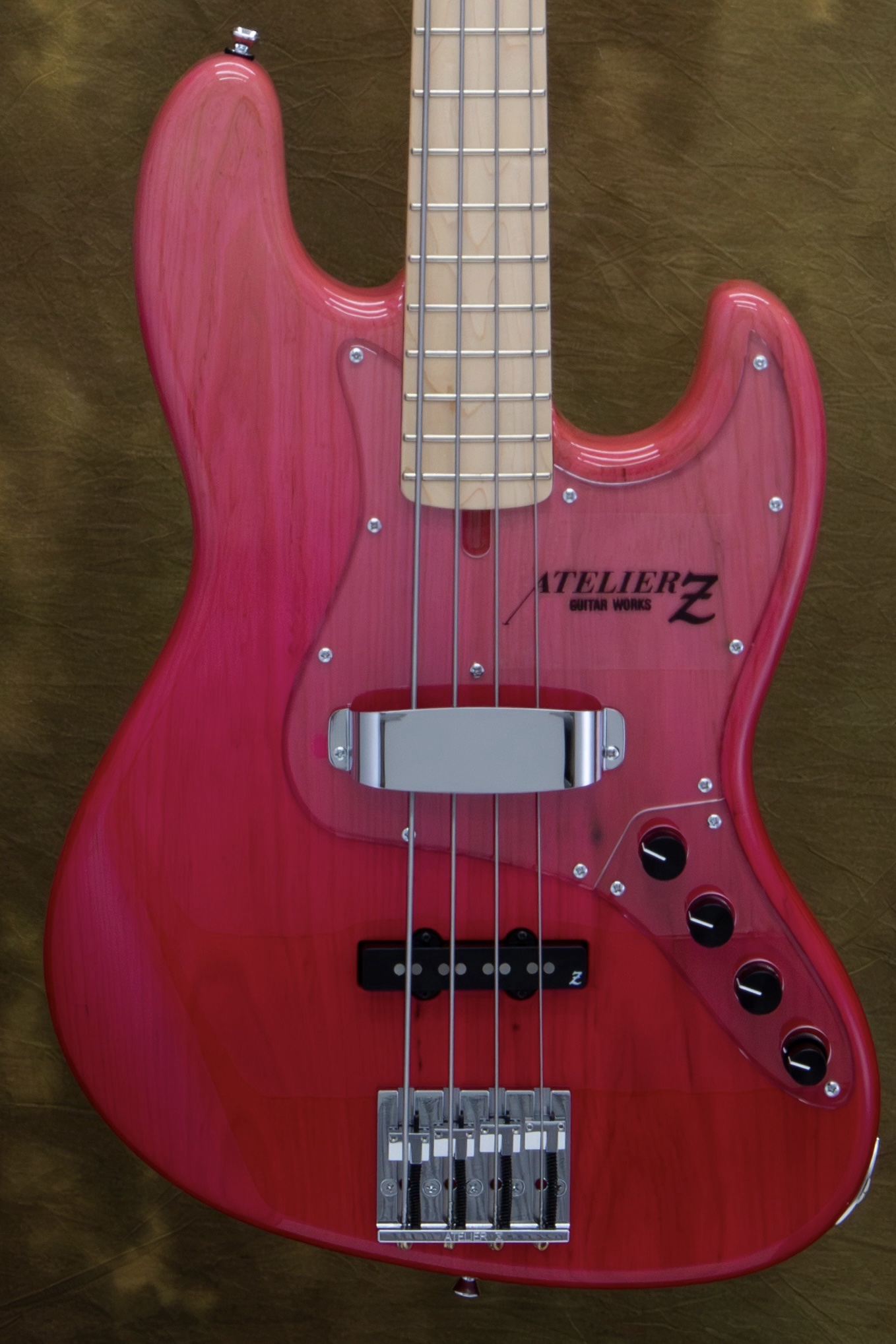 Atelier Z M245 限量版日製四弦電貝斯粉紅透明漸層( Pink Fade) 2026